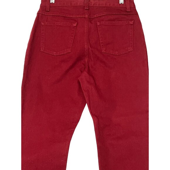 Vintage Jeanology Red Cotton Women's Pants Size 8 Straight Leg 5 Pocket - Picture 5 of 15
